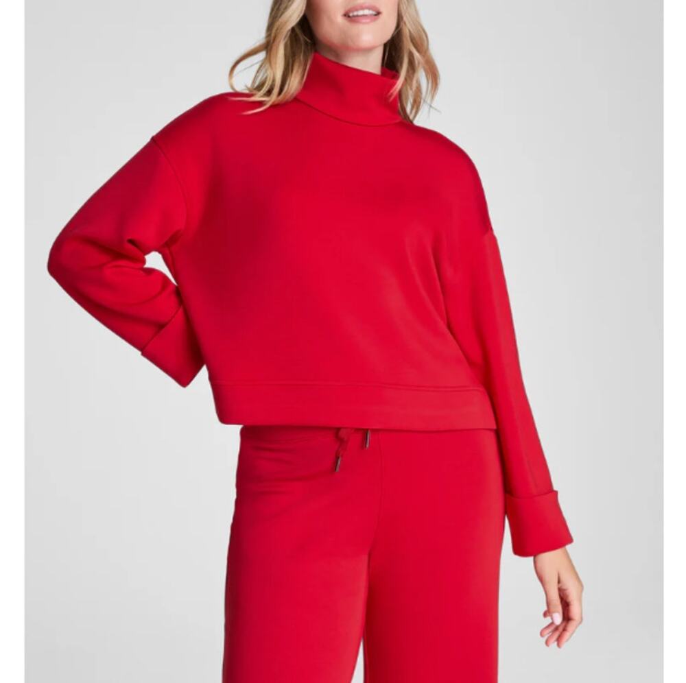 SPANX AirEssentials Women's Red Turtleneck Long Sleeve Top Size XS